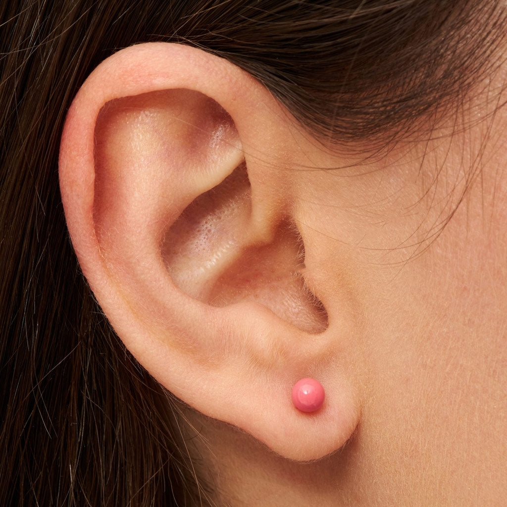 LULU Copenhagen Color Ball Medium earring 1 pcs Ear stud, 1 pcs Pink Coral