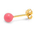Color Ball Medium earring 1 pcs - Pink Coral