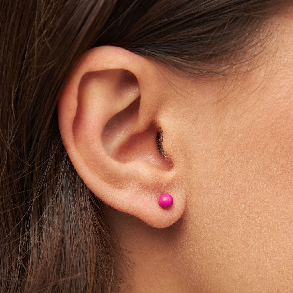 LULU Copenhagen Color Ball Medium earring 1 pcs Ear stud, 1 pcs Plum