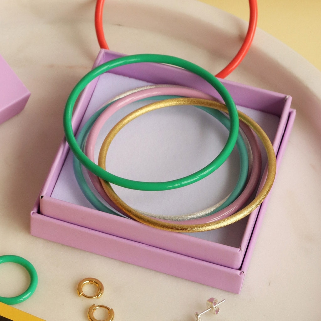 LULU Copenhagen Color Bangle Bracelets Light Green