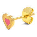 Color Heart 1 pcs gold plated - Pink