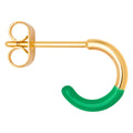 Color Hoop Half Dip 1 pcs gold plated - Light Green