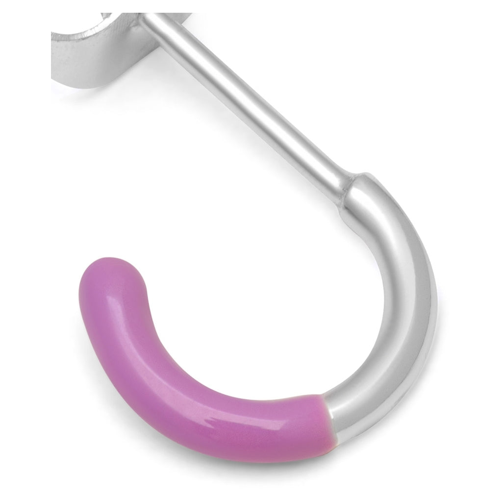 LULU Copenhagen Color Hoop Half Dip 1 pcs silver plated Hoops Purple