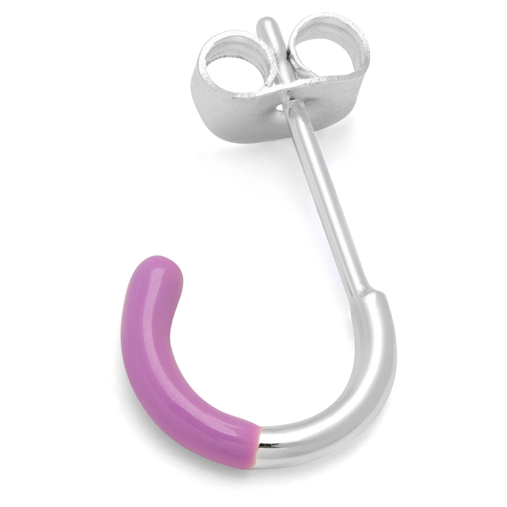 LULU Copenhagen Color Hoop Half Dip 1 pcs silver plated Hoops Purple