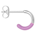Color Hoop Half Dip 1 pcs silver plated - Warm Purple