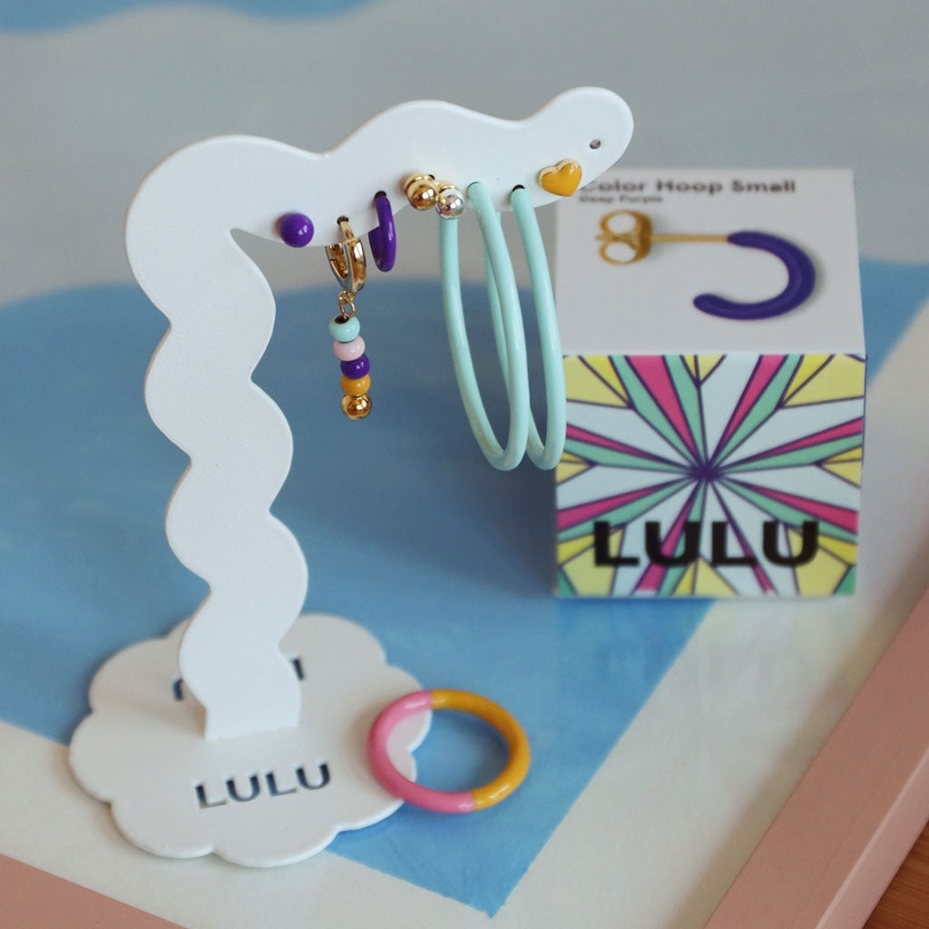 LULU Copenhagen Color Hoops Large Pair Hoops Mint