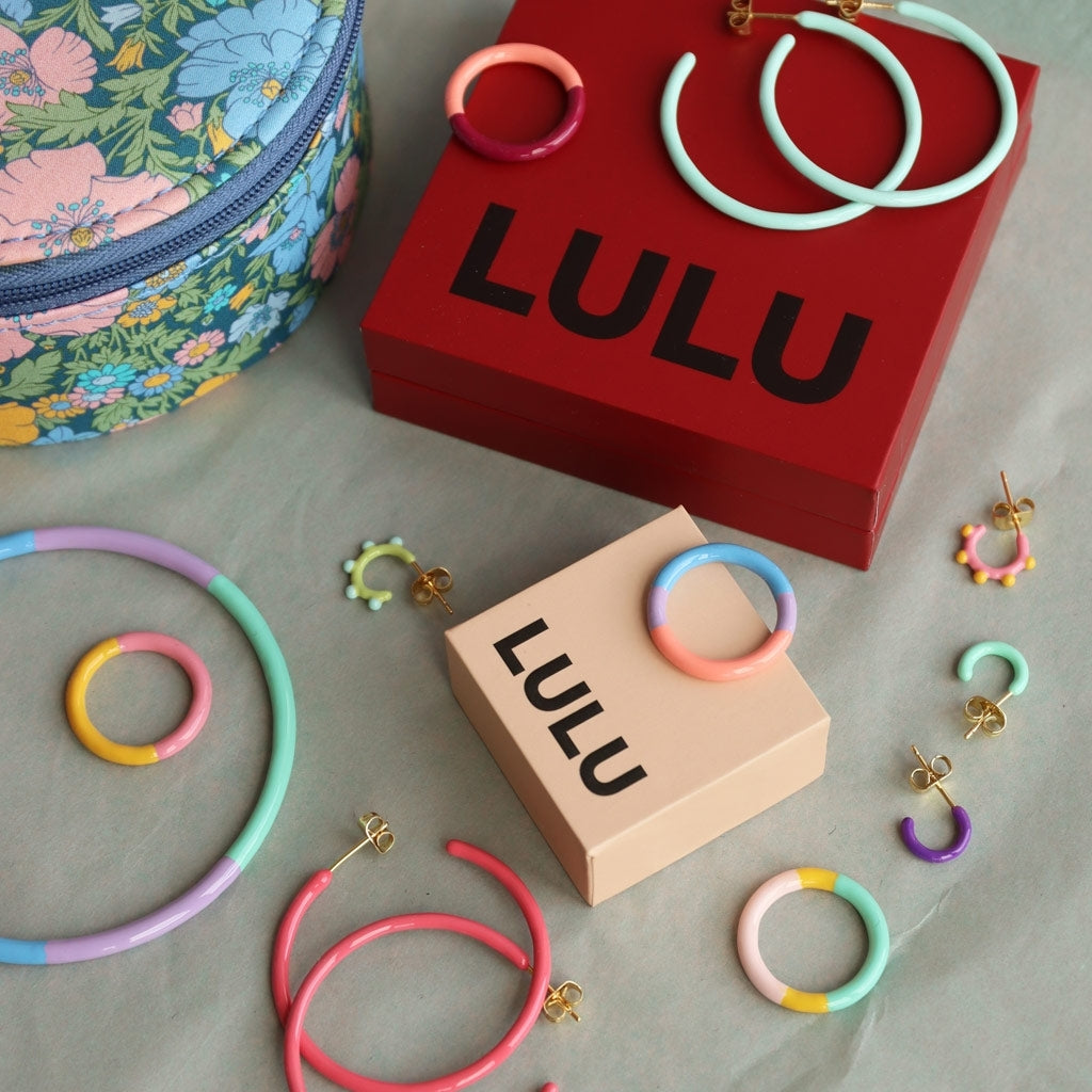 LULU Copenhagen Color Hoops Large Pair Hoops Mint