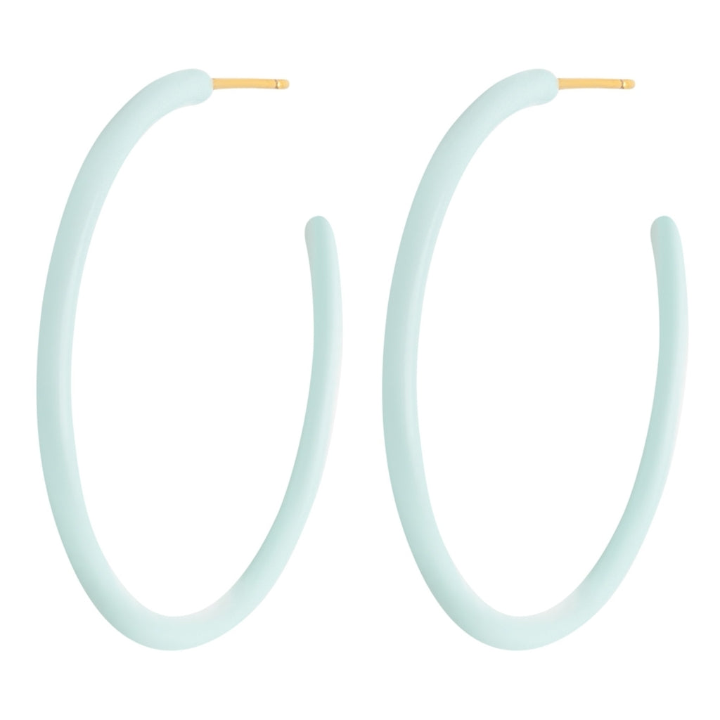LULU Copenhagen Color Hoops Large Pair Hoops Mint