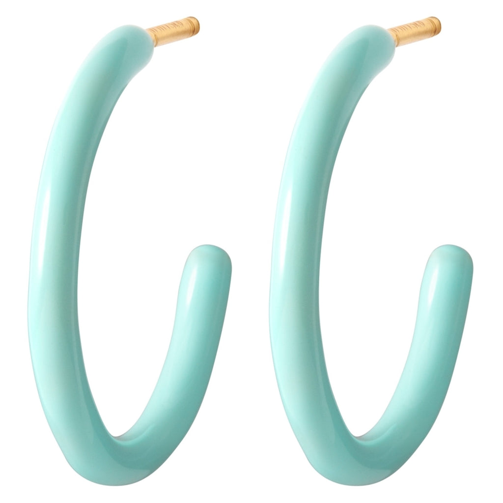 LULU Copenhagen Color Hoops Medium pair Hoops Mint