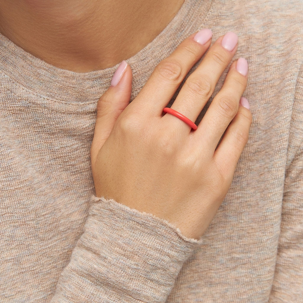 LULU Copenhagen Color Ring Rings Lipstick Red