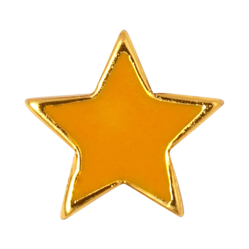LULU Copenhagen Color Star 1 pcs gold plated Ear stud, 1 pcs Marigold