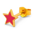 Color Star 1 pcs gold plated - Pink
