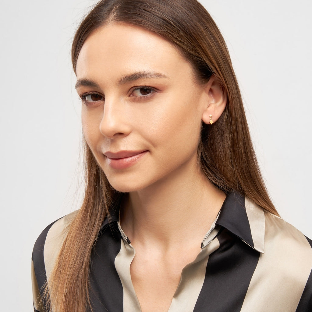 LULU Copenhagen Confetti Dangling earring 1 pcs gold plated Ear stud, 1 pcs Marigold