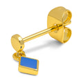 Confetti Dangling earring 1 pcs gold plated - Blue