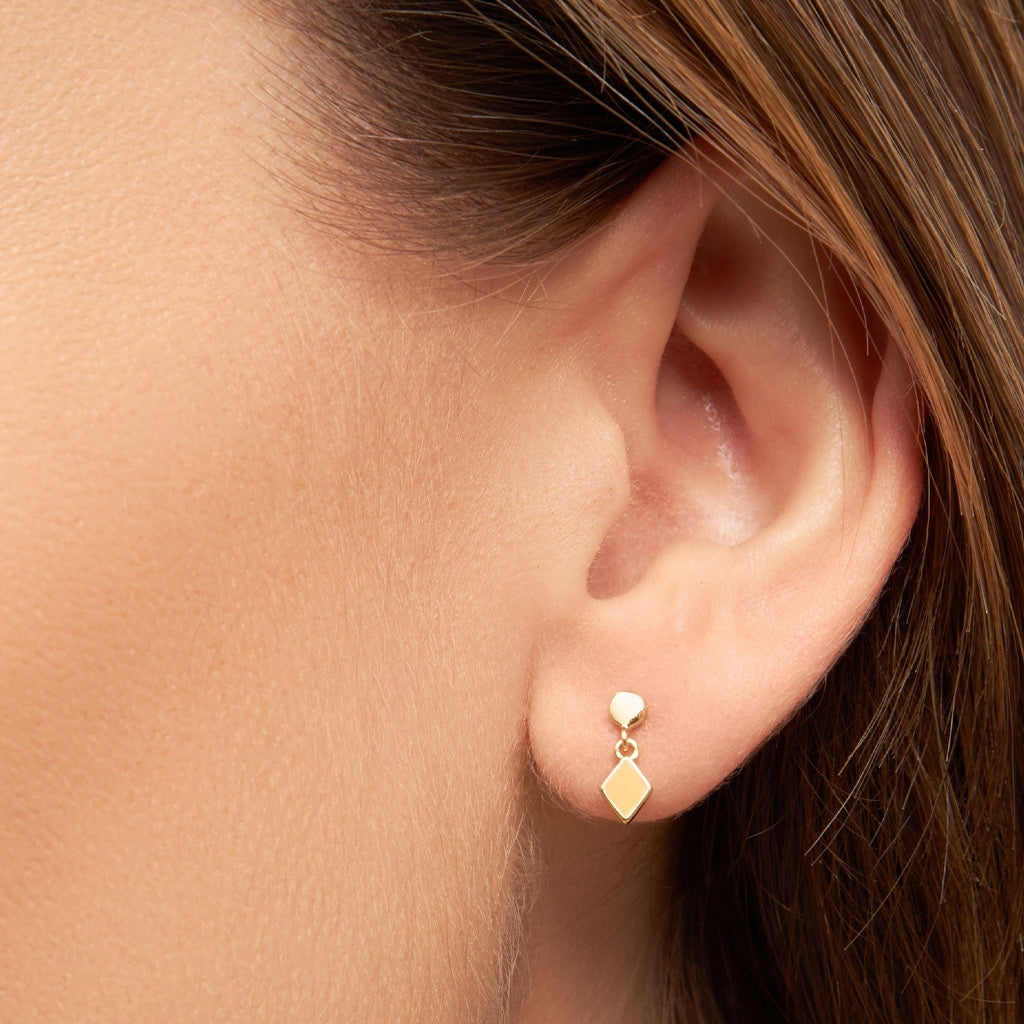 LULU Copenhagen Confetti Dangling earring 1 pcs gold plated Ear stud, 1 pcs Marigold