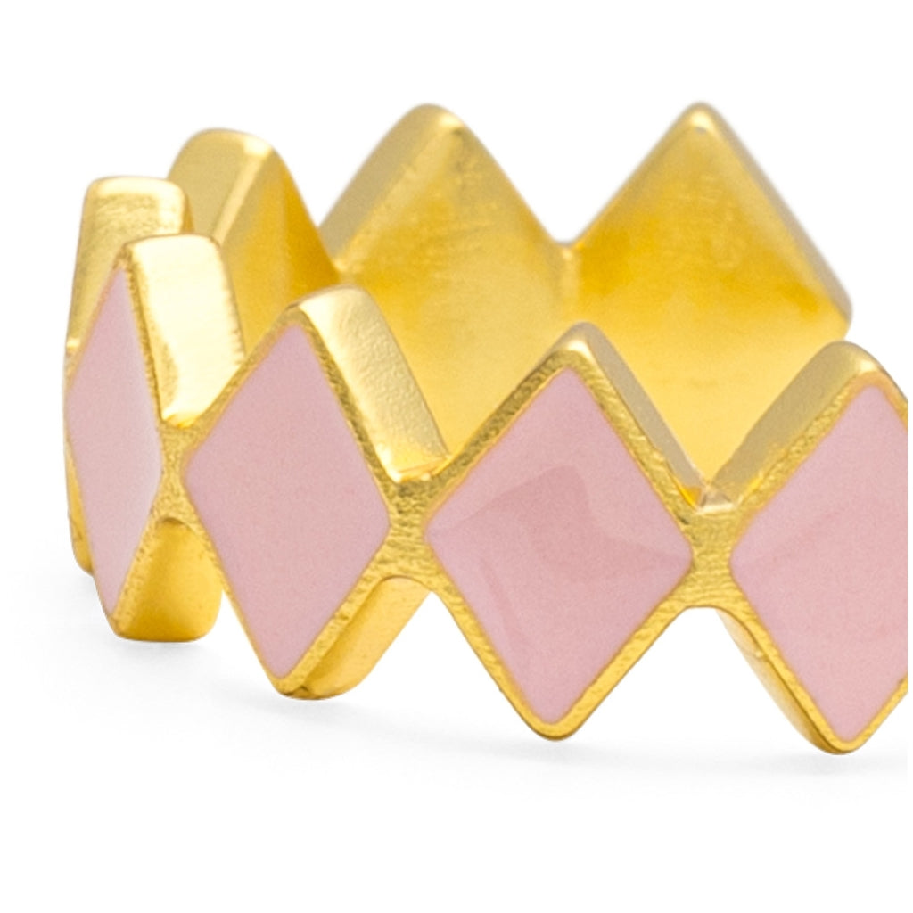 LULU Copenhagen Confetti Hoops Pair gold plated Hoops Light Pink