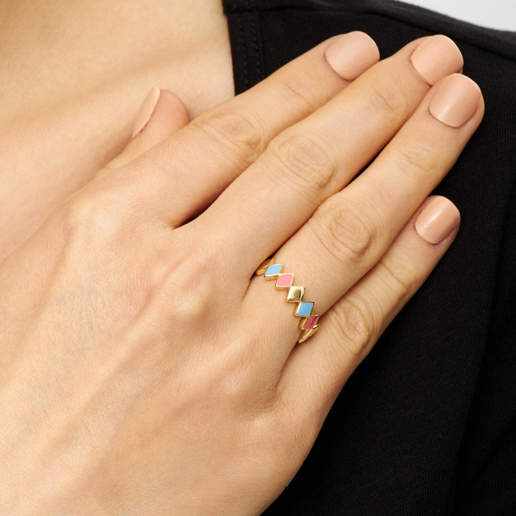 LULU Copenhagen Confetti Ring gold plated Rings Gloaming