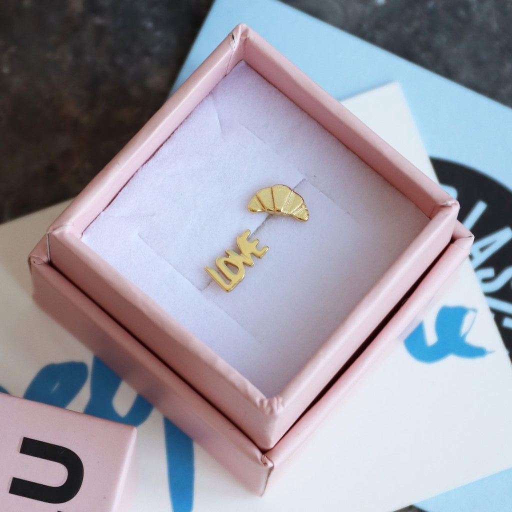 LULU Copenhagen Croissant earring 1 pcs Ear stud, 1 pcs Gold plated