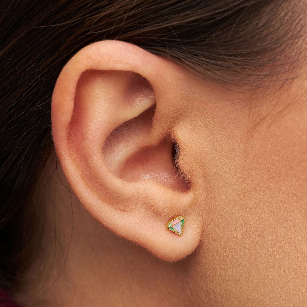 LULU Copenhagen Diamond Cut Small earring 1 pcs Ear stud, 1 pcs Multi