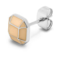 Diamond Large earring 1 pcs silver plated - Buttercream