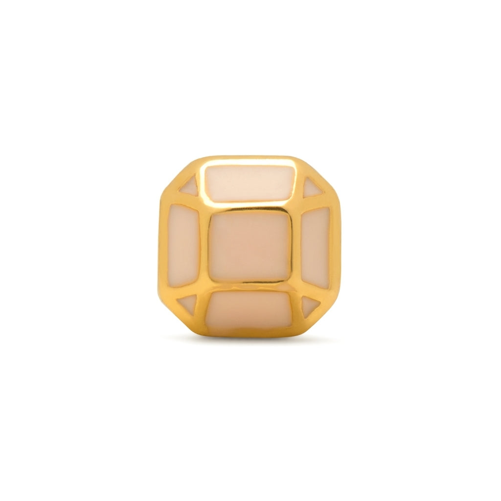 LULU Copenhagen Diamond Small earring 1 pcs gold plated Ear stud, 1 pcs Buttercream