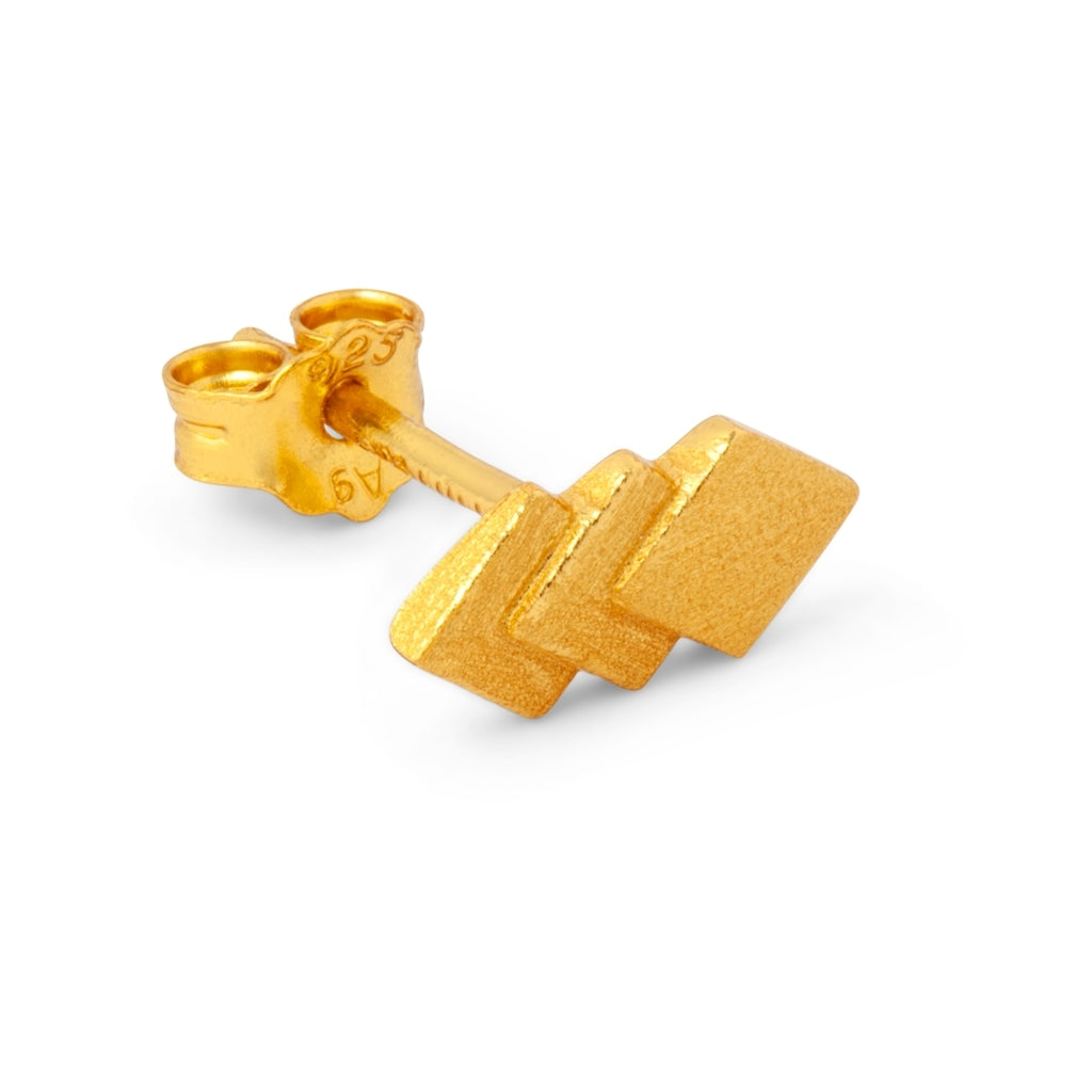 LULU Copenhagen Domino 3 earring 1 pcs Ear stud, 1 pcs Gold plated