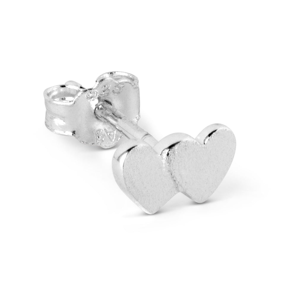 LULU Copenhagen Domino Hearts 2 earring 1 pcs Ear stud, 1 pcs Silver