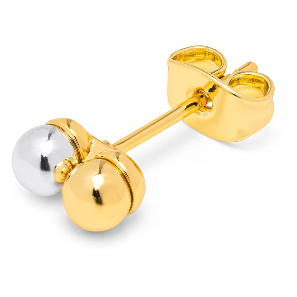 LULU Copenhagen Double Color Ball earring 1 pcs Ear stud, 1 pcs Gold-Silver