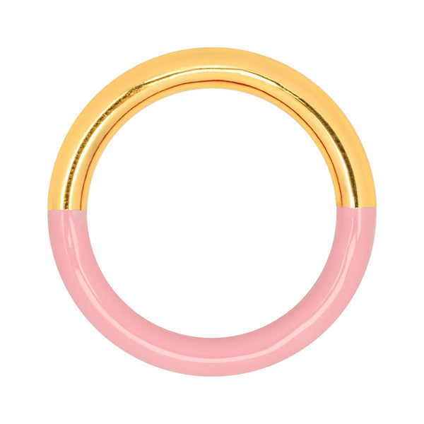 LULU Copenhagen Double Color Ring - Gold plated Rings Gold/Light Pink