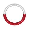 Double Color Ring - silver - Silver/Passion Red