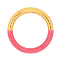 Double Color Ring gold plated - Gold/Coral Pink