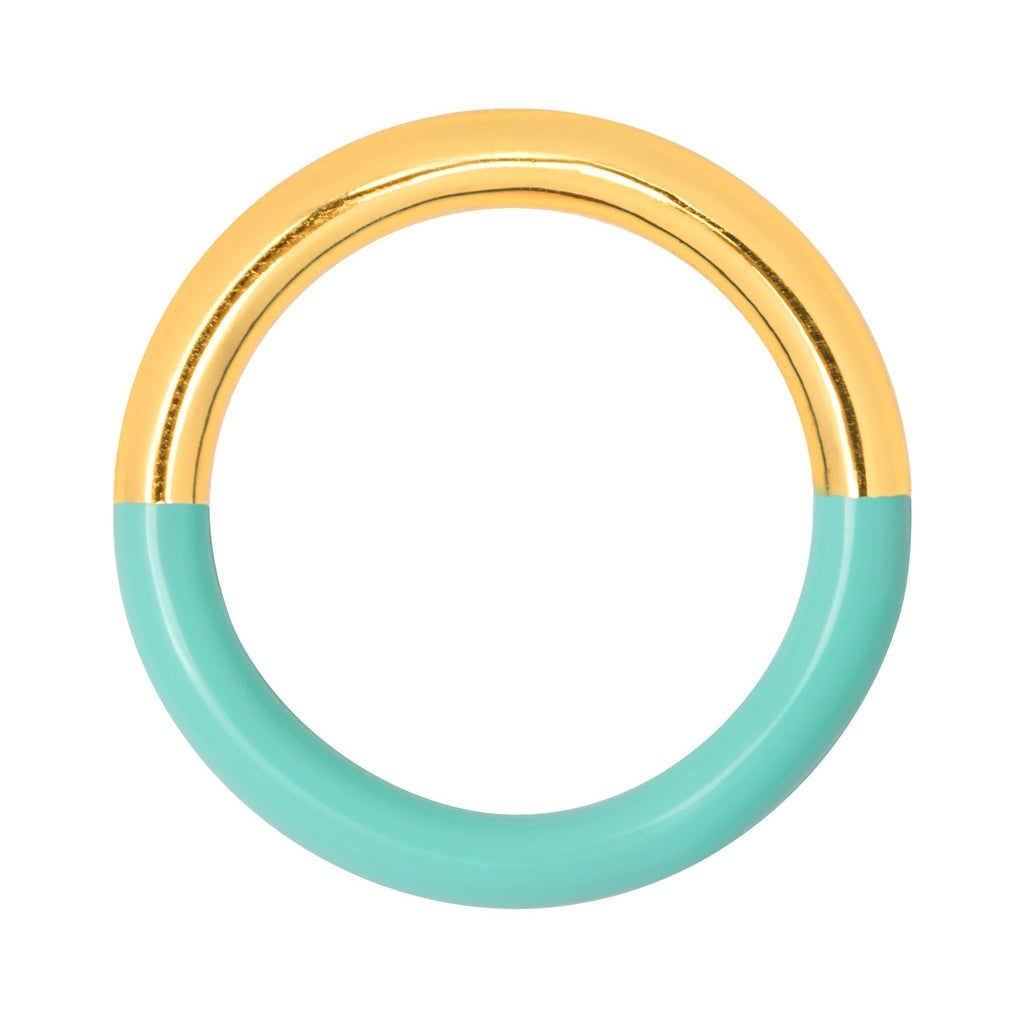 LULU Copenhagen Double Color Ring gold plated Rings Gold/Mint