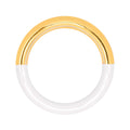 Double Color Ring gold plated - Gold/White