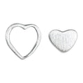 Family Love Earrings pair brushed - Silver