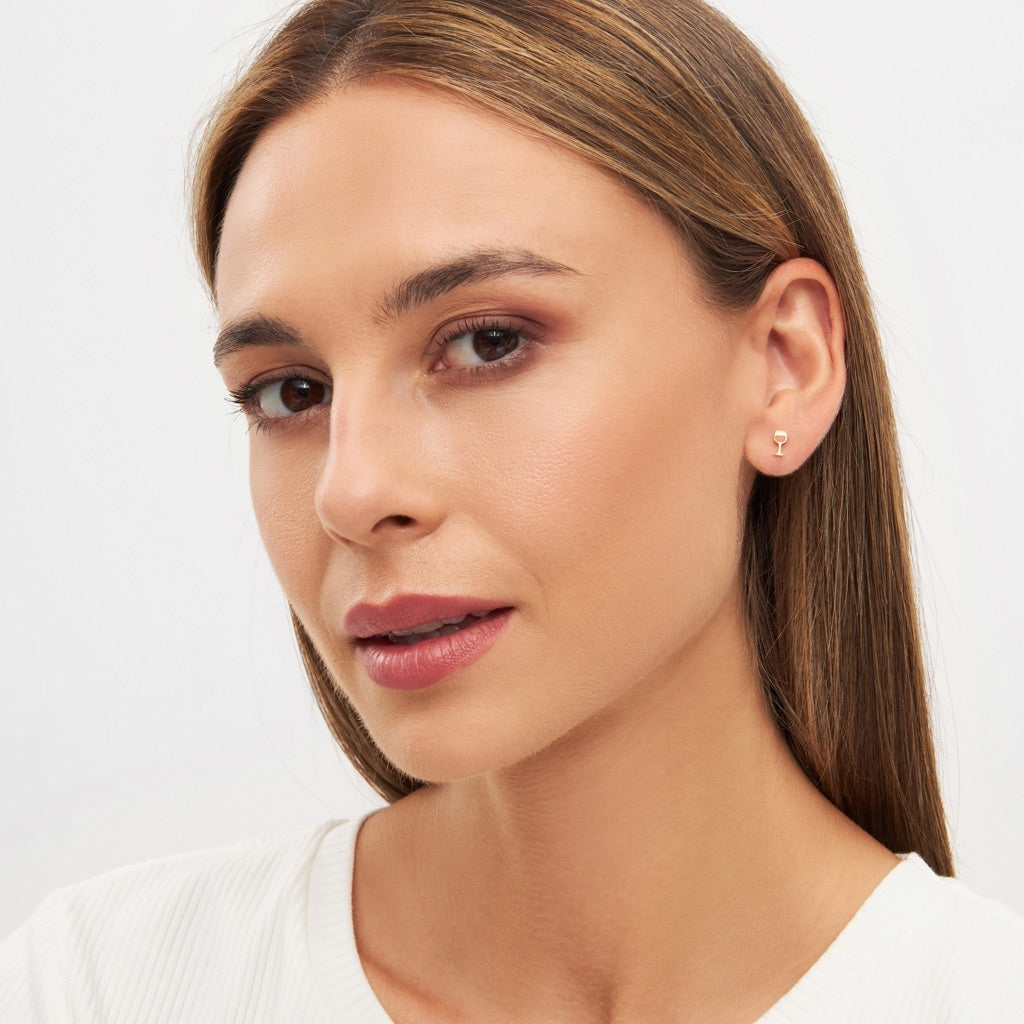 LULU Copenhagen Friday Rosé earring 1 pcs Ear stud, 1 pcs Gold plated