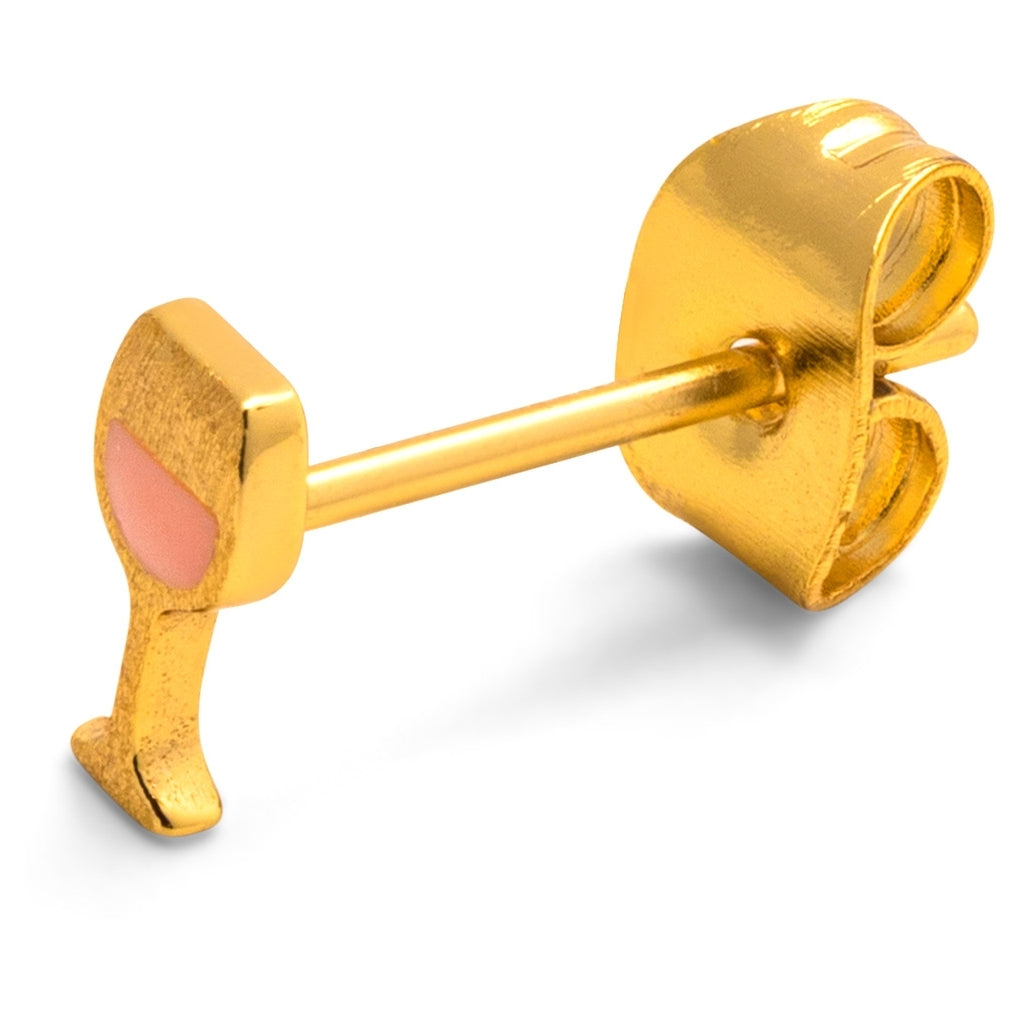 LULU Copenhagen Friday Rosé earring 1 pcs Ear stud, 1 pcs Gold plated