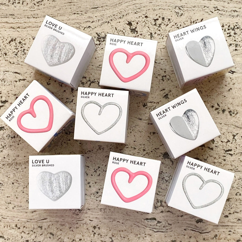 LULU Copenhagen Happy Heart earring 1 pcs Ear stud, 1 pcs Silver Plated