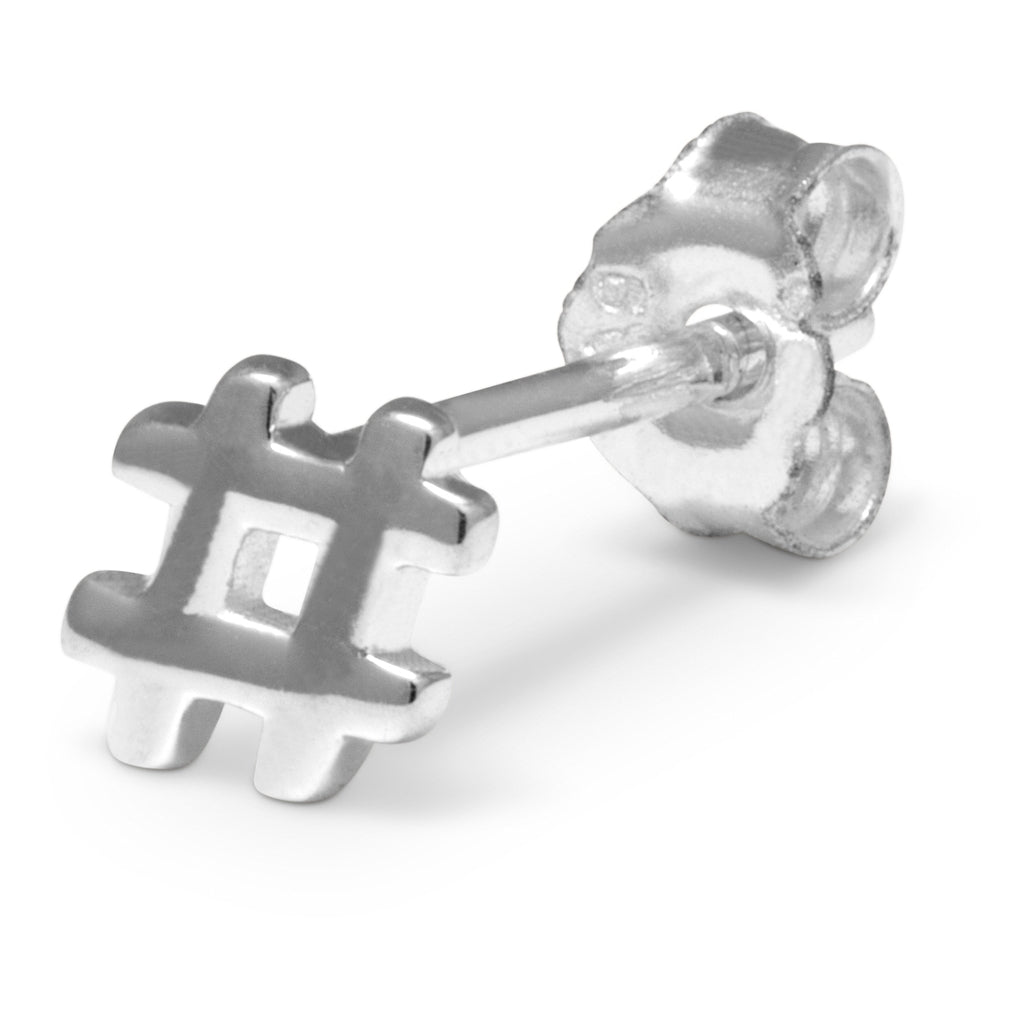 LULU Copenhagen Hashtag earring 1 pcs Ear stud, 1 pcs Silver