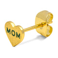Heart Mom 1 pcs gold plated - Green