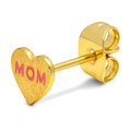 Heart Mom 1 pcs gold plated - Pink