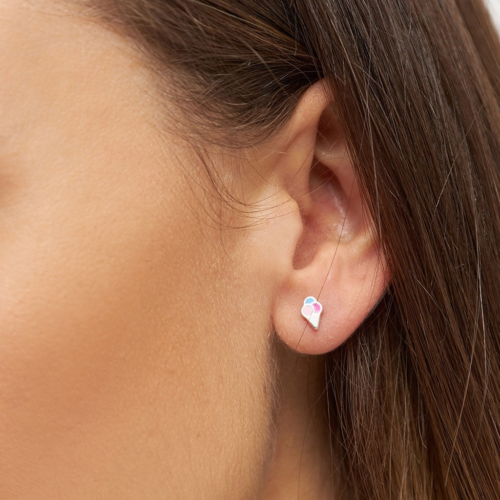 LULU Copenhagen Ice cone earring 1 pcs Ear stud, 1 pcs Silver Plated
