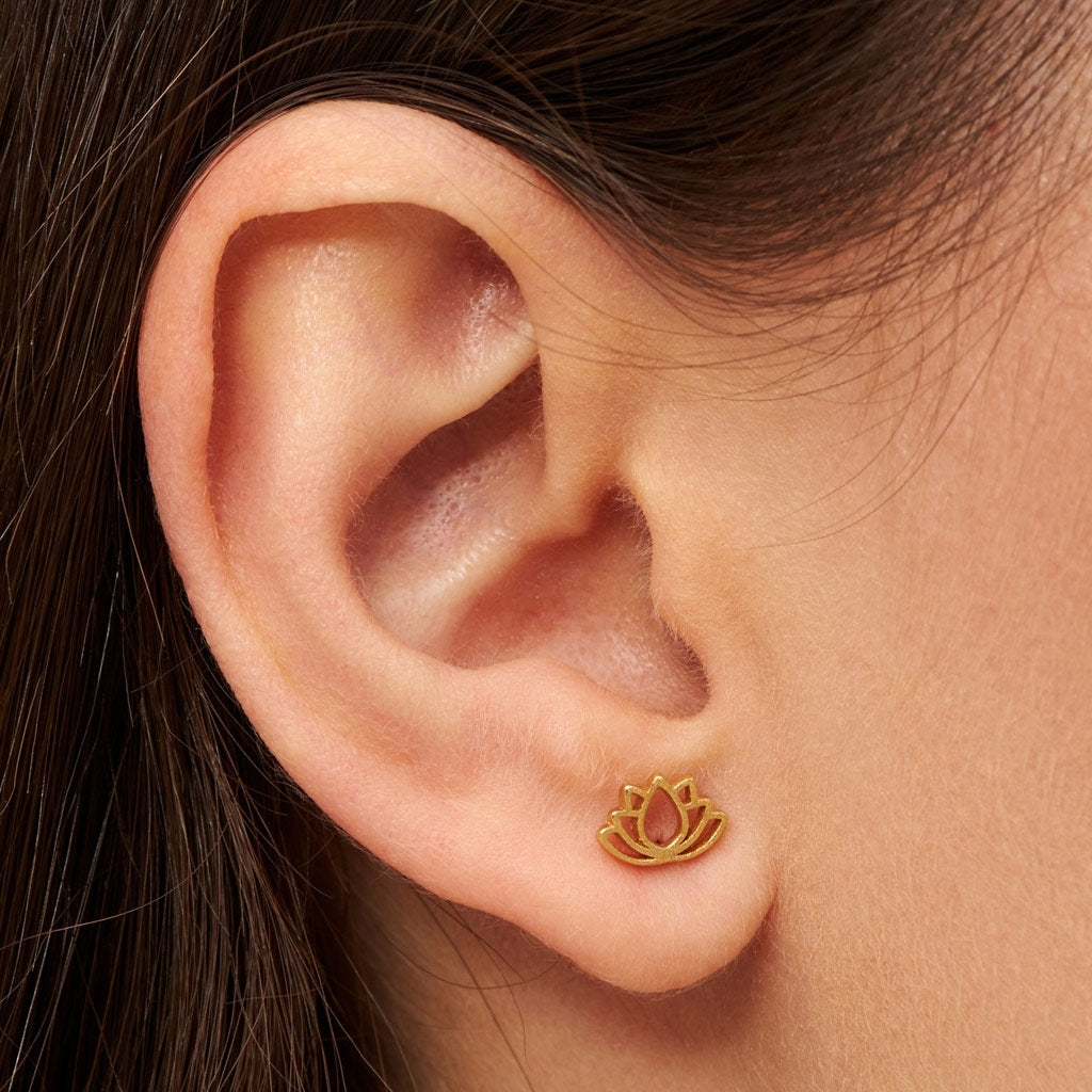 LULU Copenhagen Lotus earring 1 pcs Ear stud, 1 pcs Gold plated