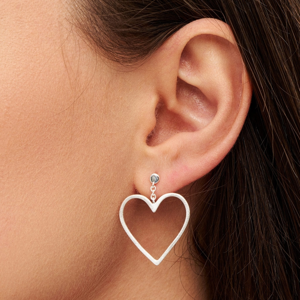 LULU Copenhagen Love Free earring 1 pcs Ear stud, 1 pcs Silver Plated