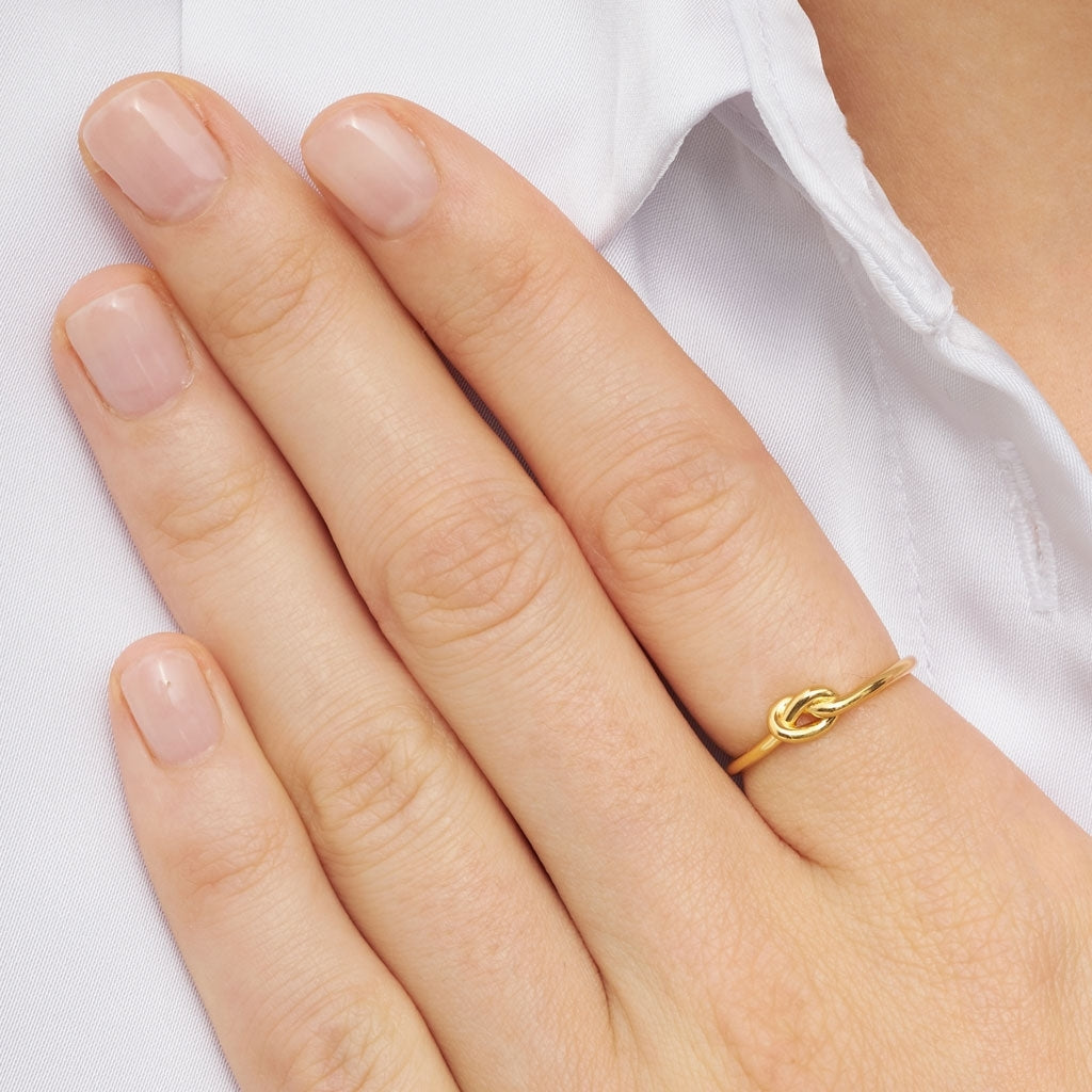 LULU Copenhagen Love Knot Ring gold plated Rings Gold plated