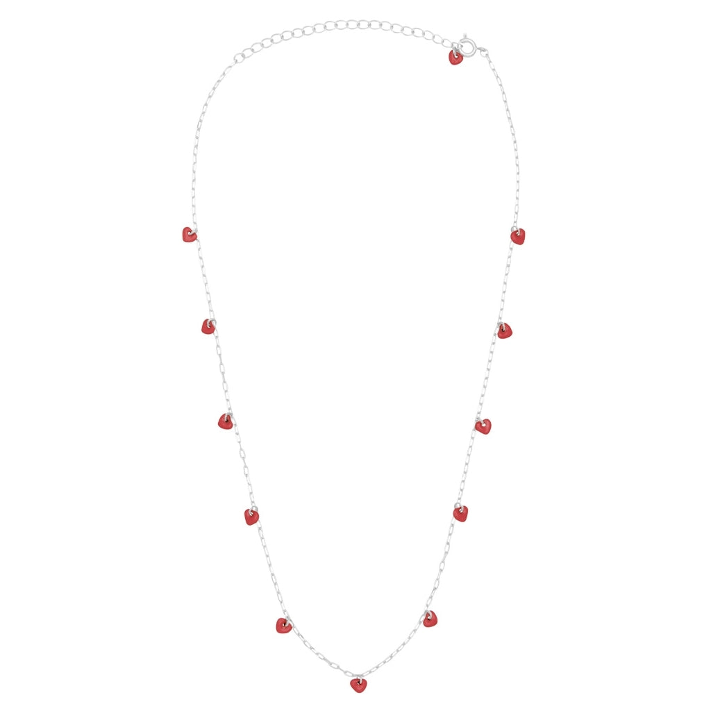 LULU Copenhagen Love U Necklace silver plated Necklaces Passion Red