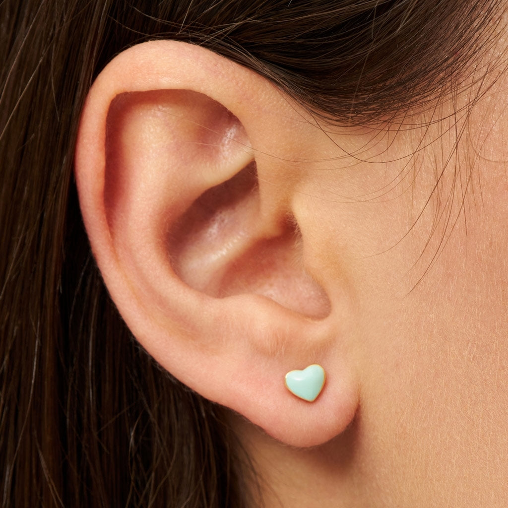 LULU Copenhagen Love U earring 1 pcs Ear stud, 1 pcs Mint