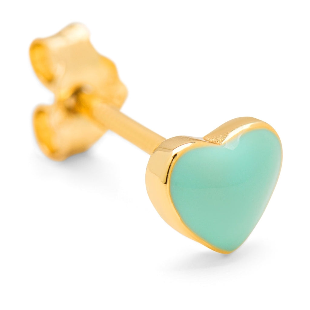 LULU Copenhagen Love U earring 1 pcs Ear stud, 1 pcs Mint