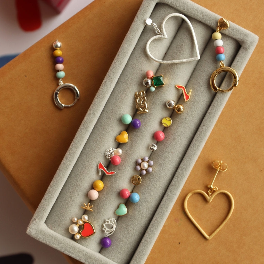 LULU Copenhagen Love U earring 1 pcs Ear stud, 1 pcs Mint