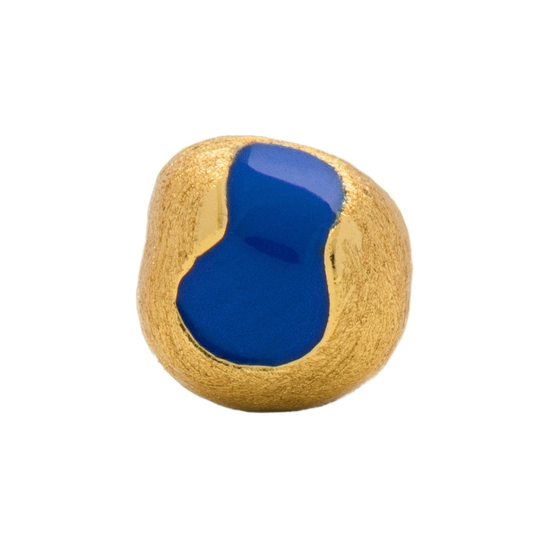 LULU Copenhagen Magic Stone 1 pcs gold plated Ear stud, 1 pcs Dazzling Blue