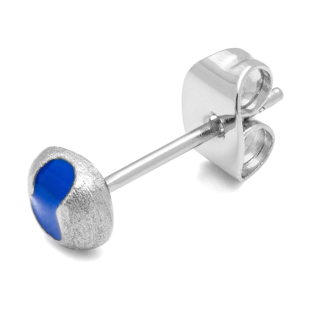 LULU Copenhagen Magic Stone earring 1 pcs silver plated Ear stud, 1 pcs Dazzling Blue